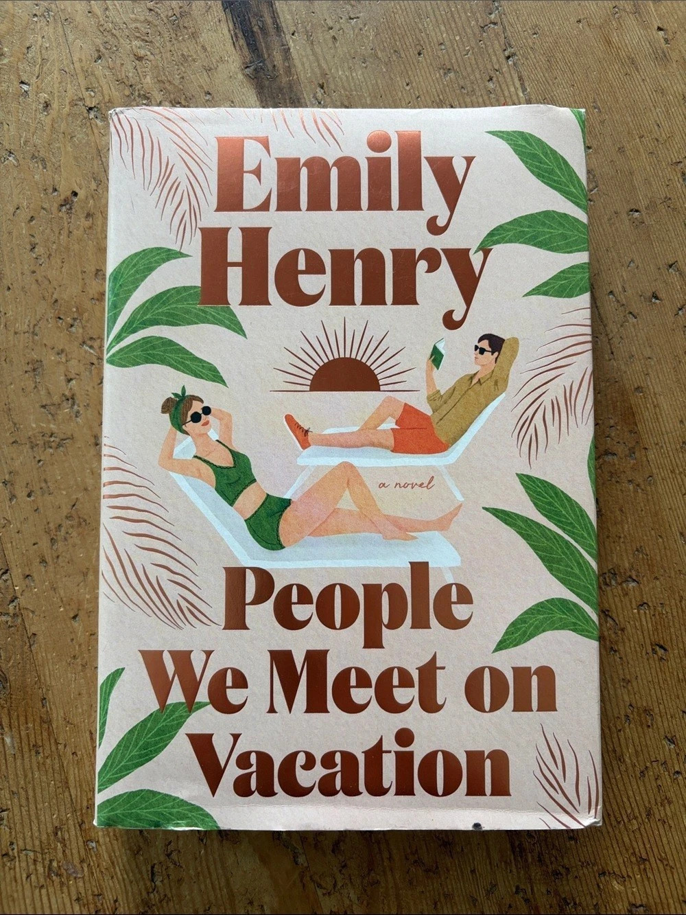 Emily Henry People We Meet on Vacation Novel in Green & White Like New